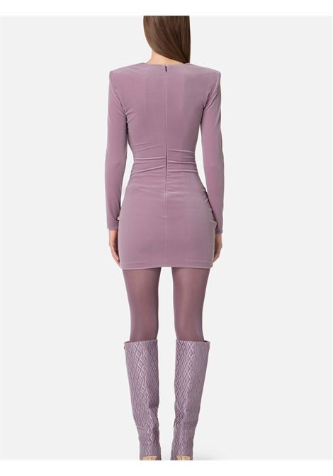 Miniabito in velluto drappeggiato Elisabetta Franchi ELISABETTA FRANCHI | Abiti | AB48337E2BI3